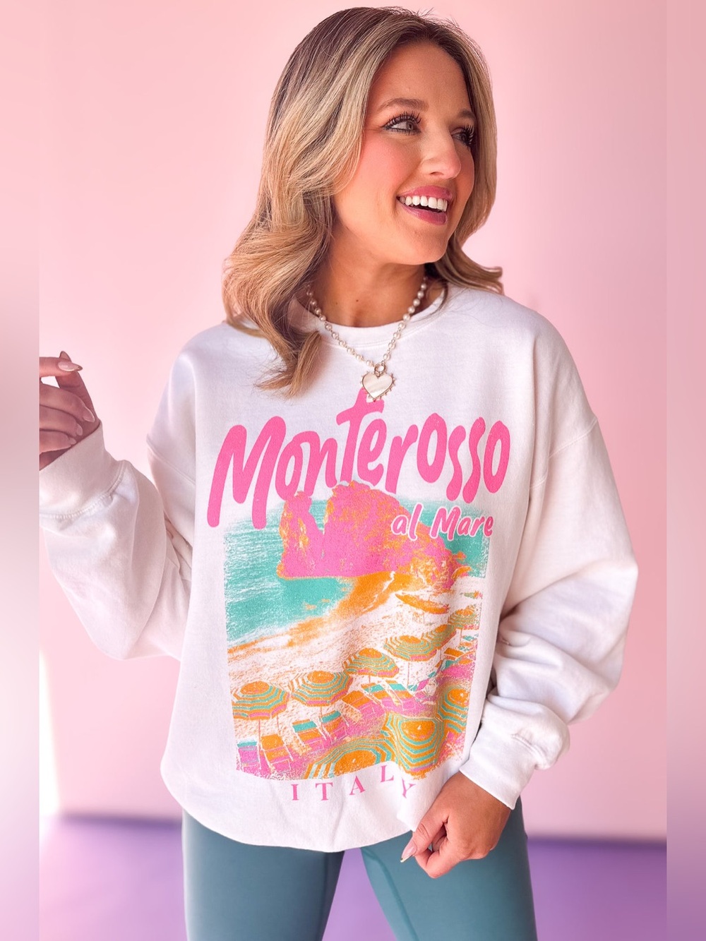 Altar’d State AS Revival Monterosso al Mare Italy Graphic Sweatshirt L/XL